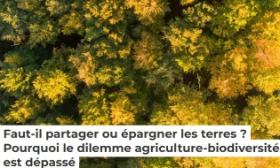 Faut-il partager ou épargner les terres ? Pourquoi le dilemme agriculture-biodiversité est dépassé