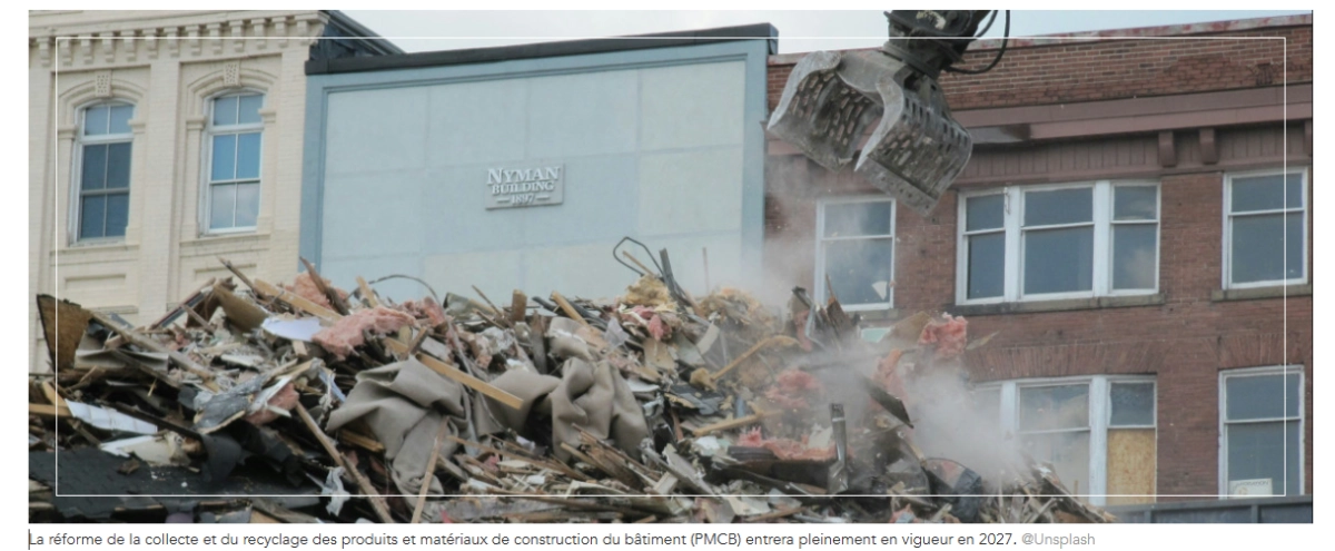 image article : Déchets du bâtiment : une réforme attendue en 2027